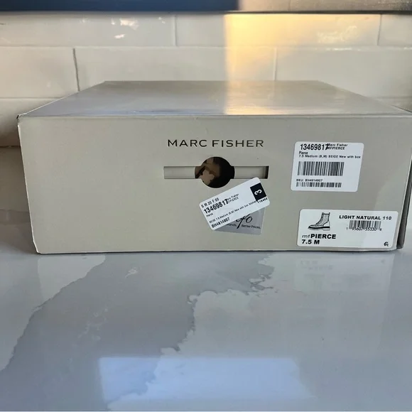 Marc Fisher Pierce Quilted Faux Leather Pierce Light Natural Combat Boot Sz 10 - Picture 14 of 14